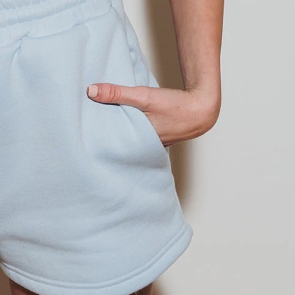 Baby Blue Lounge Shorts With Pockets XXS - Picture 5 of 6